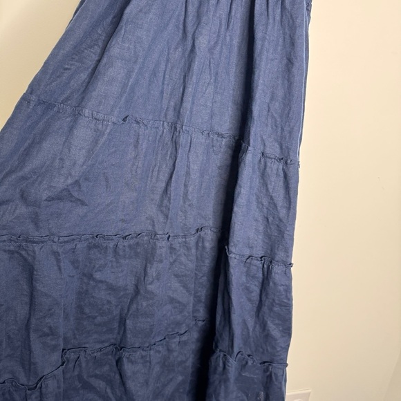 Quince Midnight Blue Textured Midi Dress XL - Picture 6 of 7